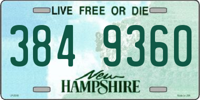 NH license plate 3849360