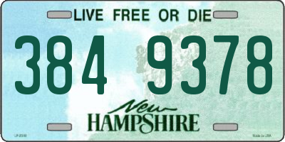 NH license plate 3849378