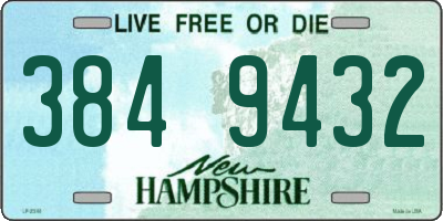 NH license plate 3849432
