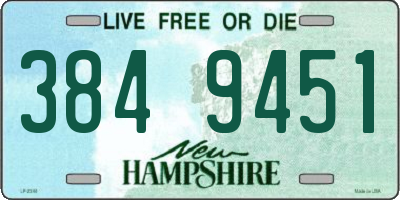NH license plate 3849451