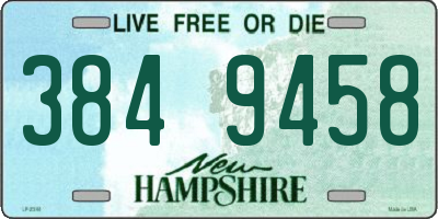 NH license plate 3849458
