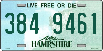 NH license plate 3849461
