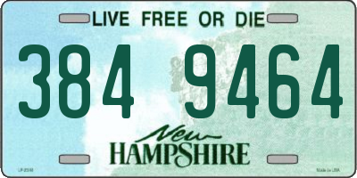 NH license plate 3849464