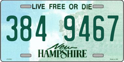 NH license plate 3849467