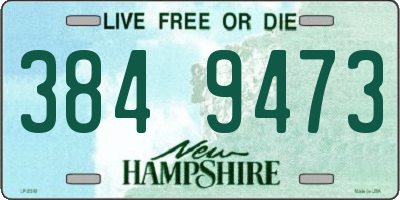 NH license plate 3849473