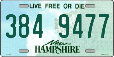 NH license plate 3849477