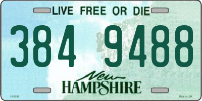 NH license plate 3849488
