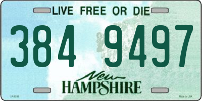 NH license plate 3849497