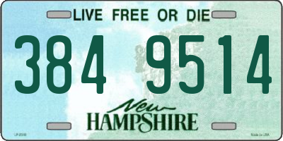 NH license plate 3849514