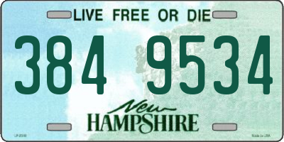 NH license plate 3849534