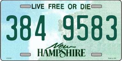 NH license plate 3849583