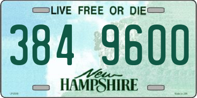 NH license plate 3849600