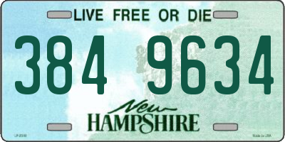 NH license plate 3849634