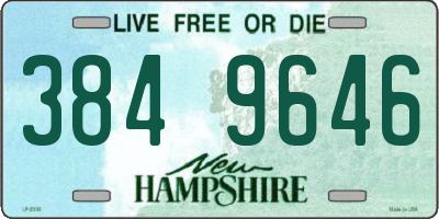 NH license plate 3849646