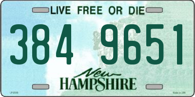 NH license plate 3849651