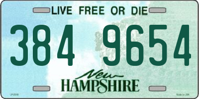 NH license plate 3849654