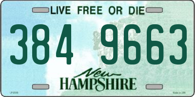 NH license plate 3849663