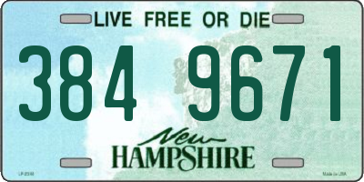 NH license plate 3849671