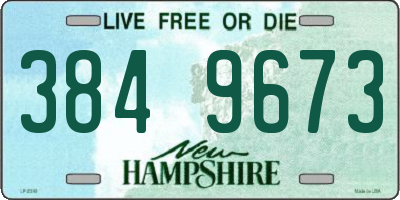 NH license plate 3849673