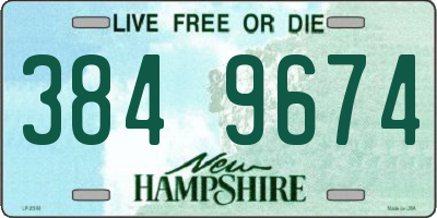 NH license plate 3849674