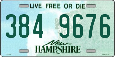 NH license plate 3849676