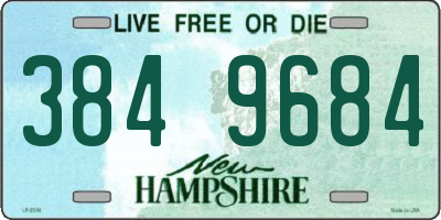 NH license plate 3849684