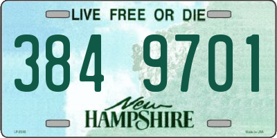 NH license plate 3849701