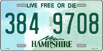NH license plate 3849708