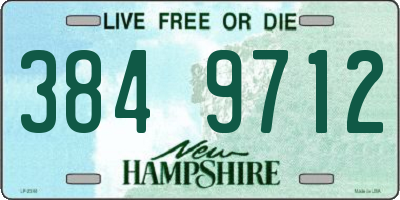NH license plate 3849712