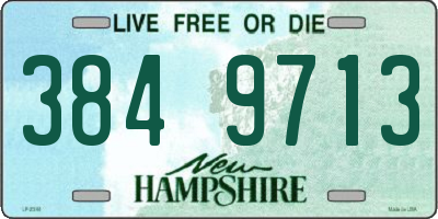 NH license plate 3849713