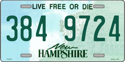 NH license plate 3849724