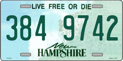 NH license plate 3849742