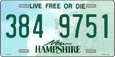 NH license plate 3849751