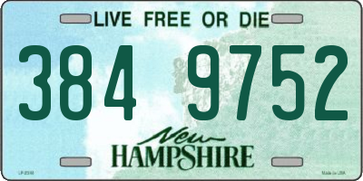 NH license plate 3849752