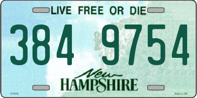 NH license plate 3849754
