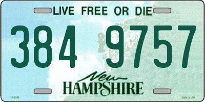 NH license plate 3849757