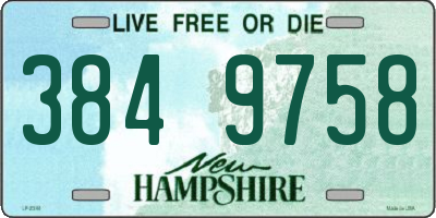 NH license plate 3849758