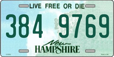 NH license plate 3849769