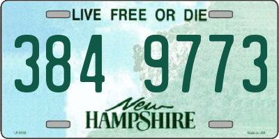 NH license plate 3849773