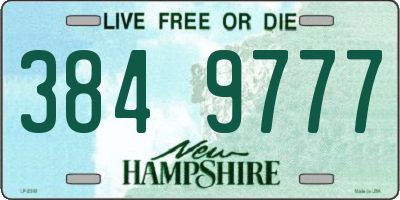 NH license plate 3849777