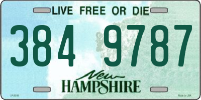 NH license plate 3849787