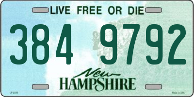 NH license plate 3849792