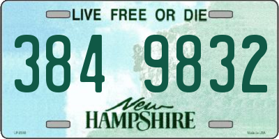 NH license plate 3849832