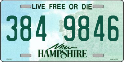 NH license plate 3849846