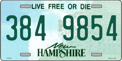 NH license plate 3849854