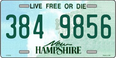 NH license plate 3849856