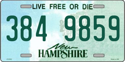 NH license plate 3849859
