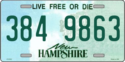 NH license plate 3849863