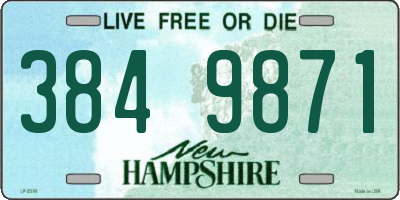 NH license plate 3849871