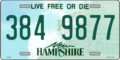 NH license plate 3849877